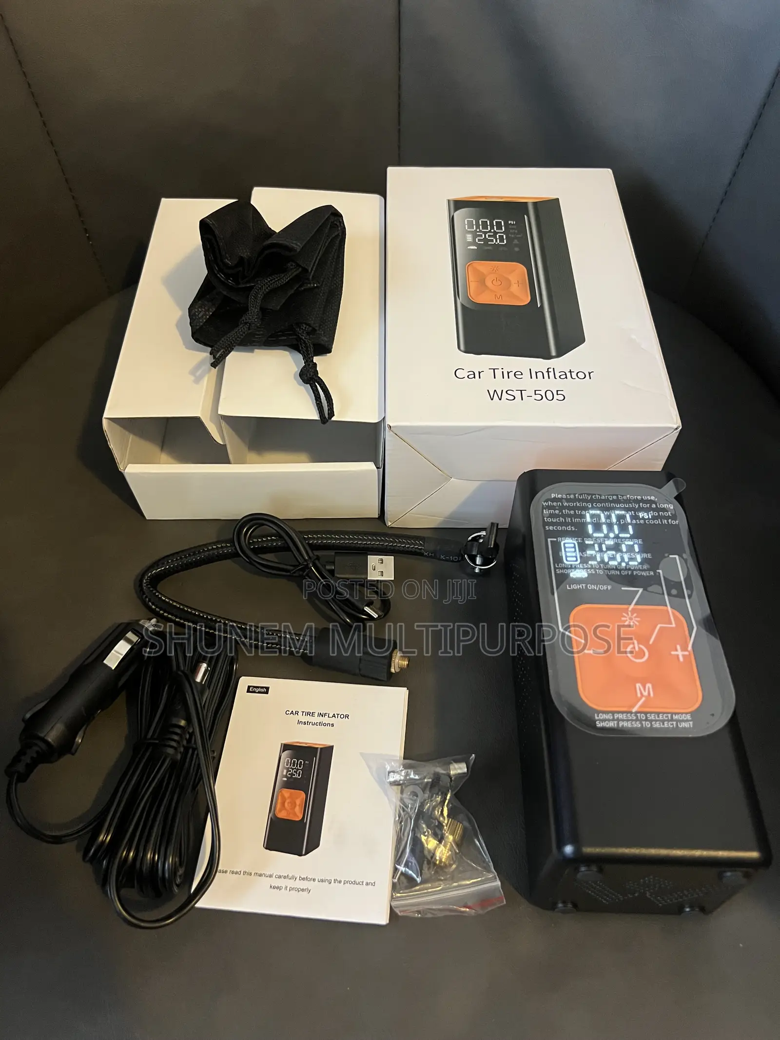 Rechargeable and Wired Car Tire Inflator