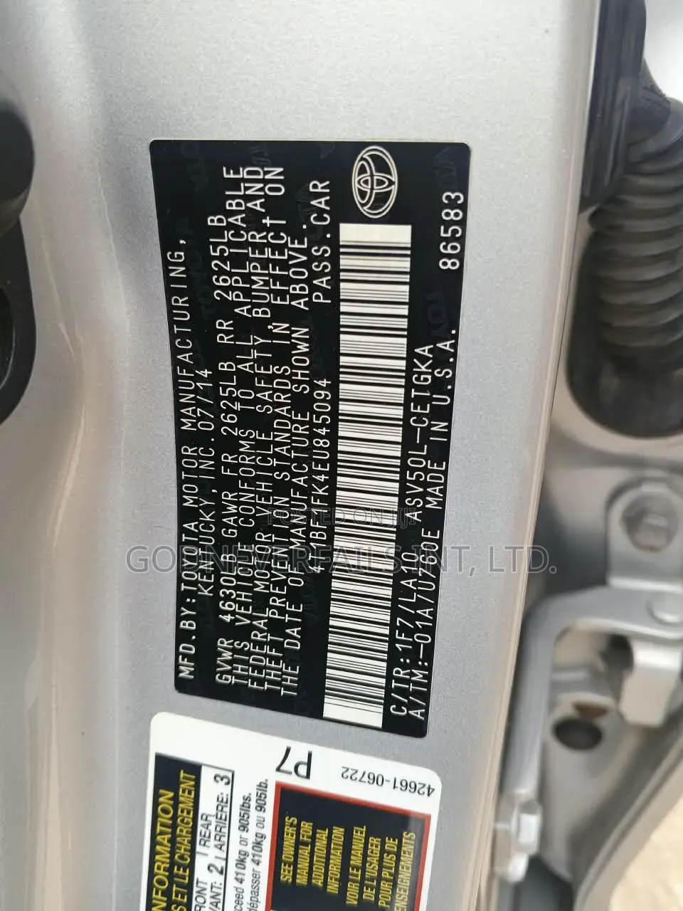Toyota Camry 2014 Silver