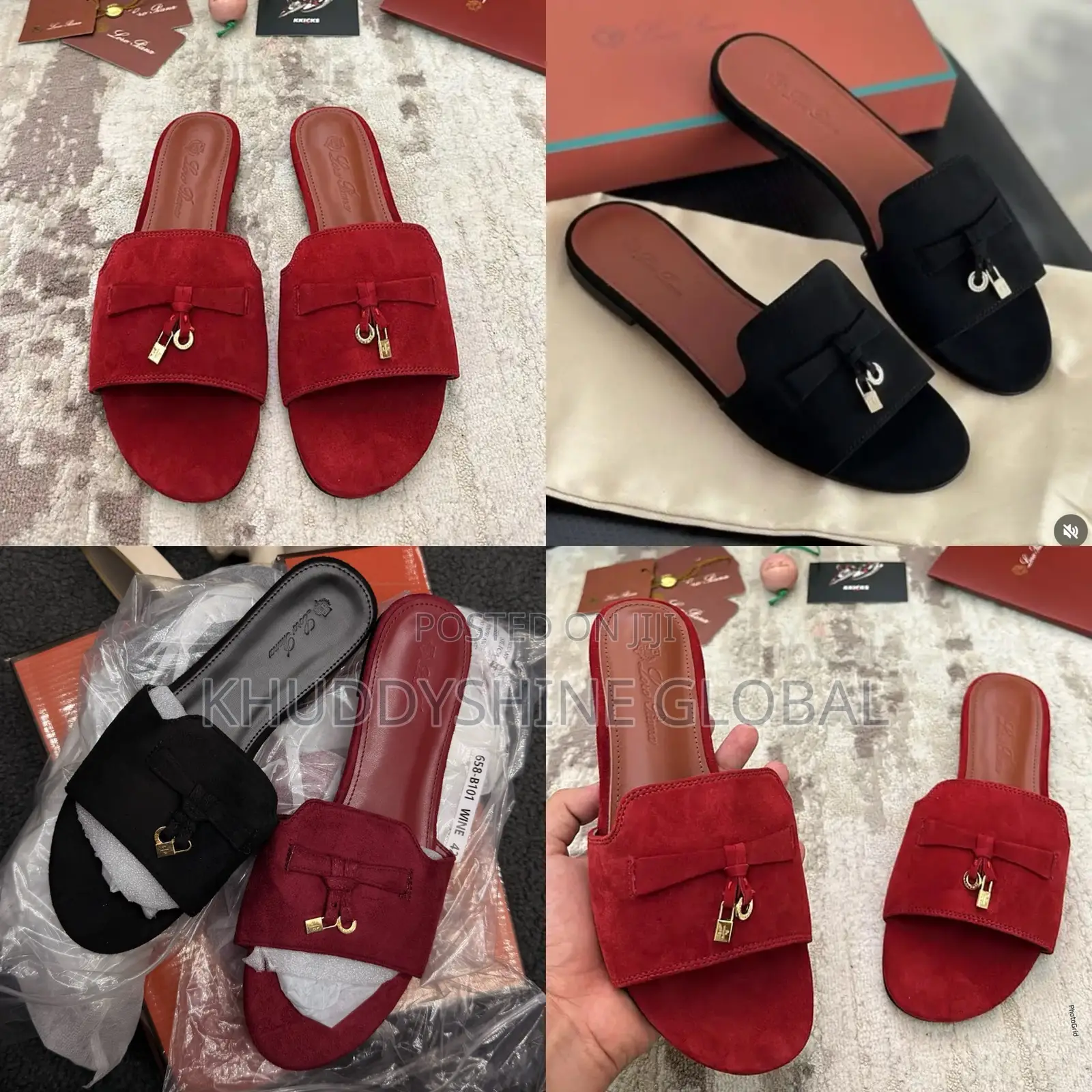 Luxury Charm Slippers With Box Sizes: 37 38 39 40 41 42 (37-42)