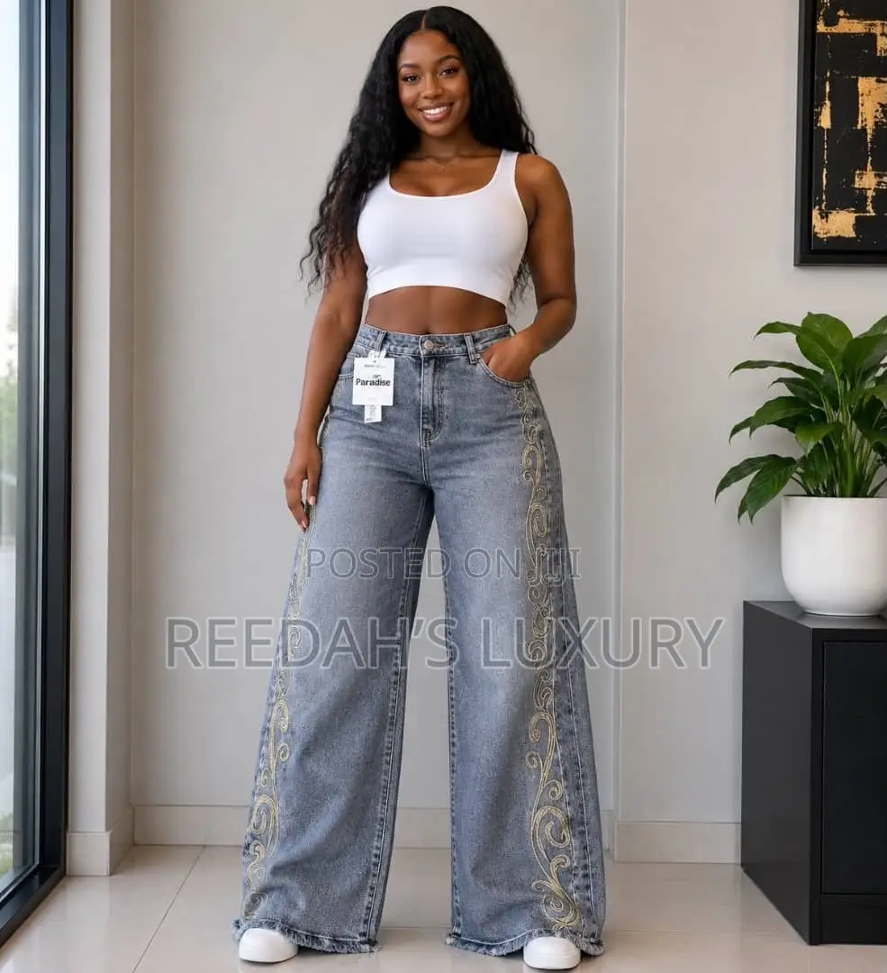Ombré Bow Accent Jean
