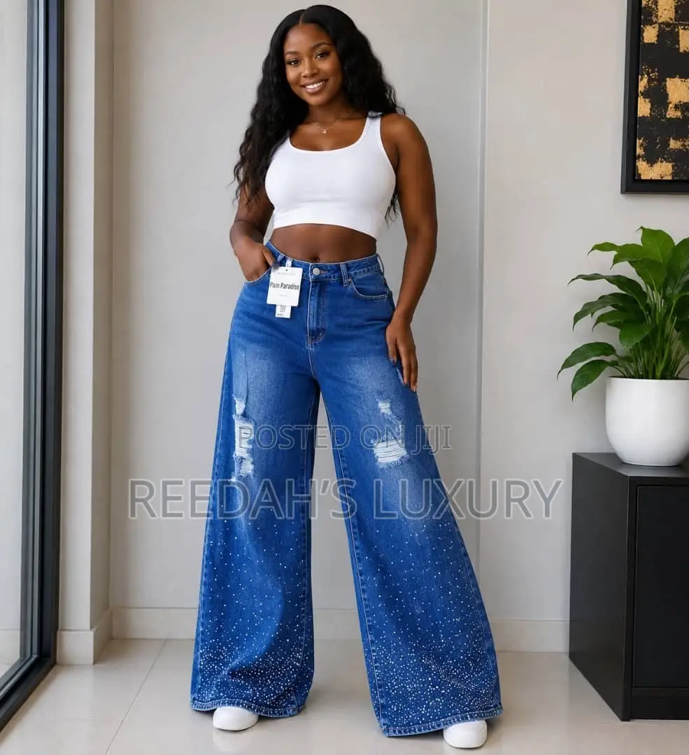 Ombré Bow Accent Jean