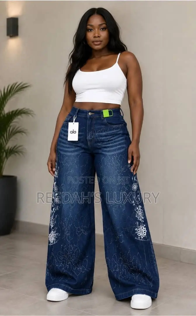 Ombré Bow Accent Jean
