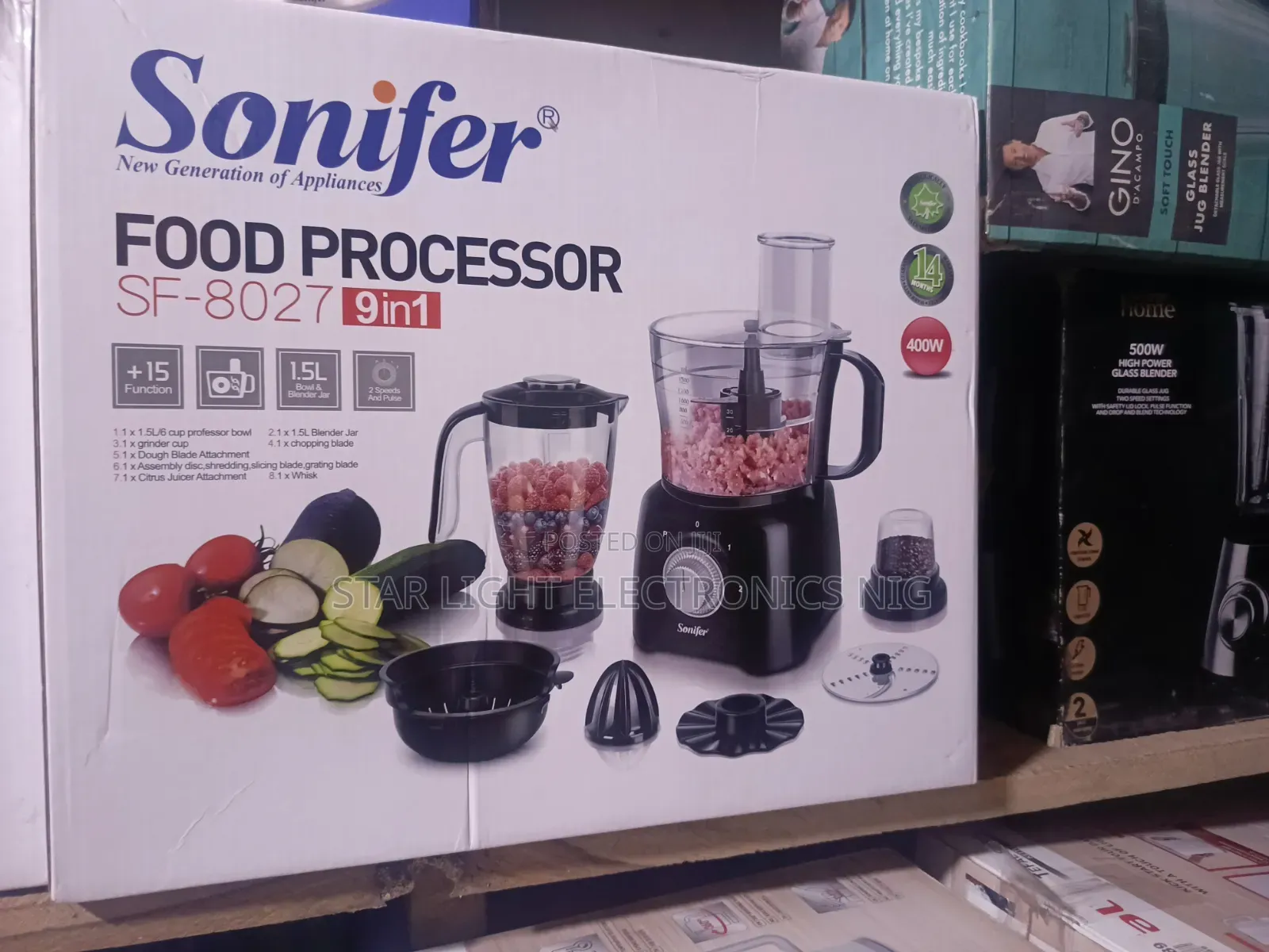 Heavy Duty Commercial Blender 9in1
