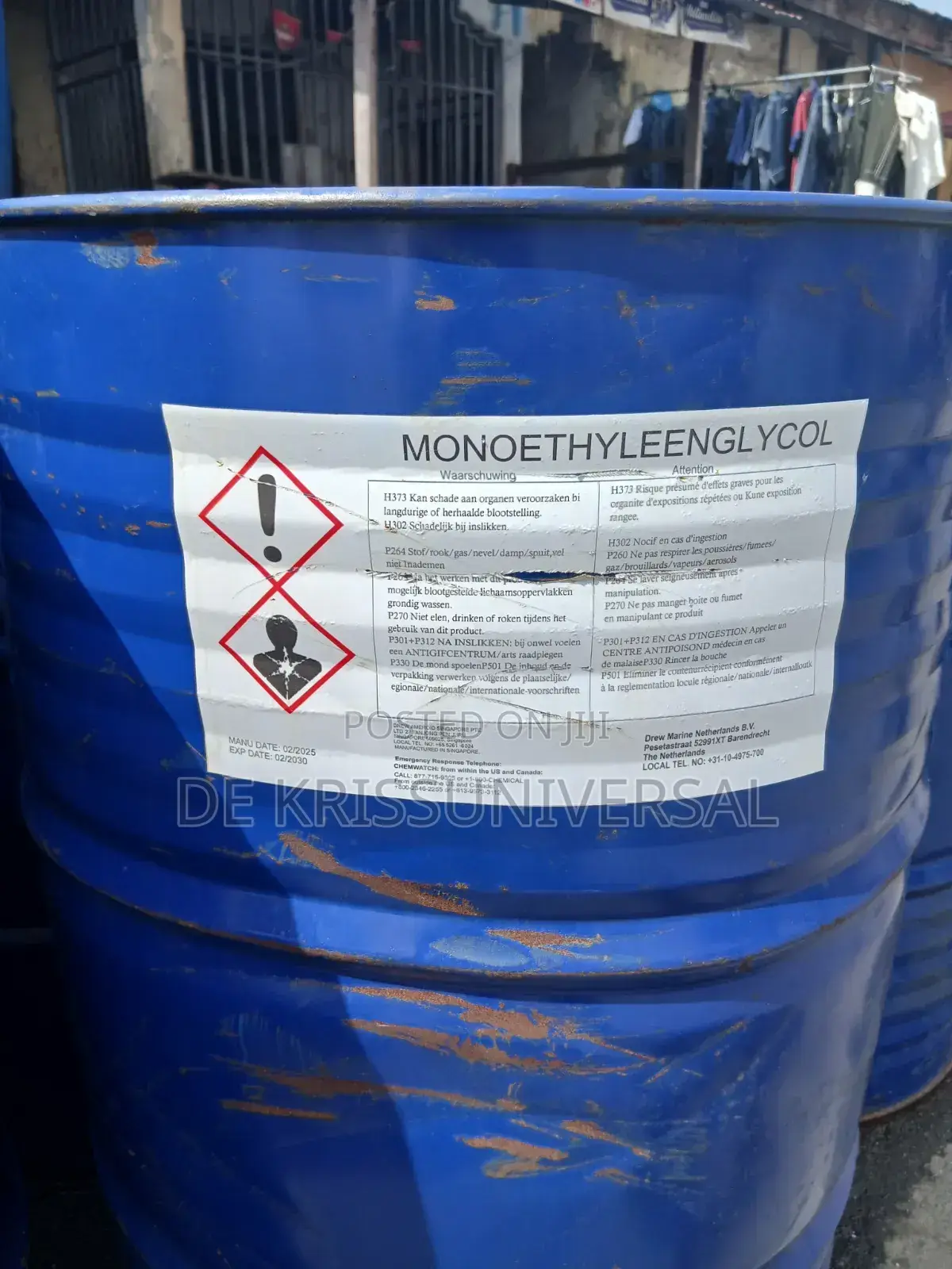 Monoethylene Glycol MEG 99% - Antifreeze Coolant - 220kg Drum - Onne