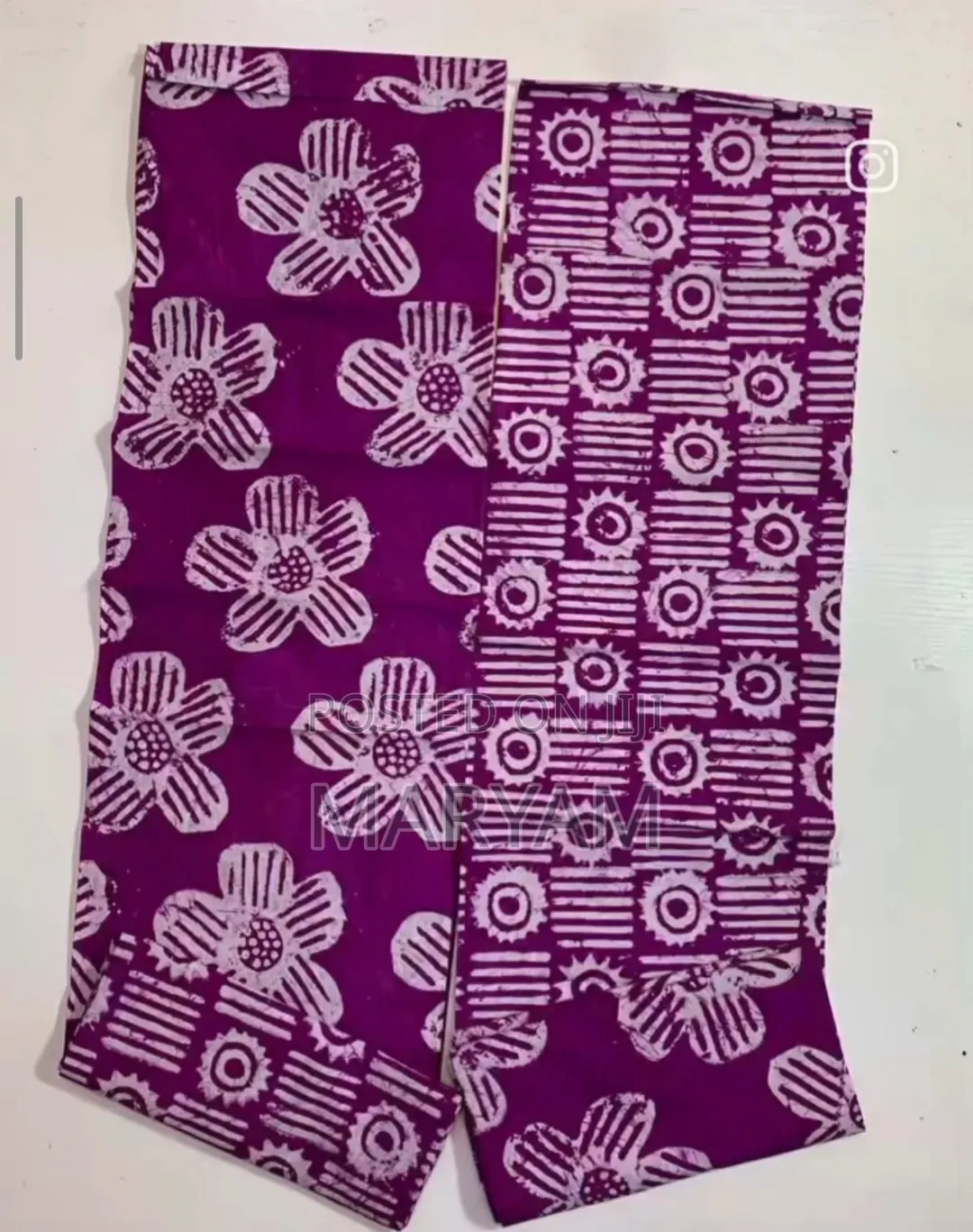 Purple Adire Mix and Match