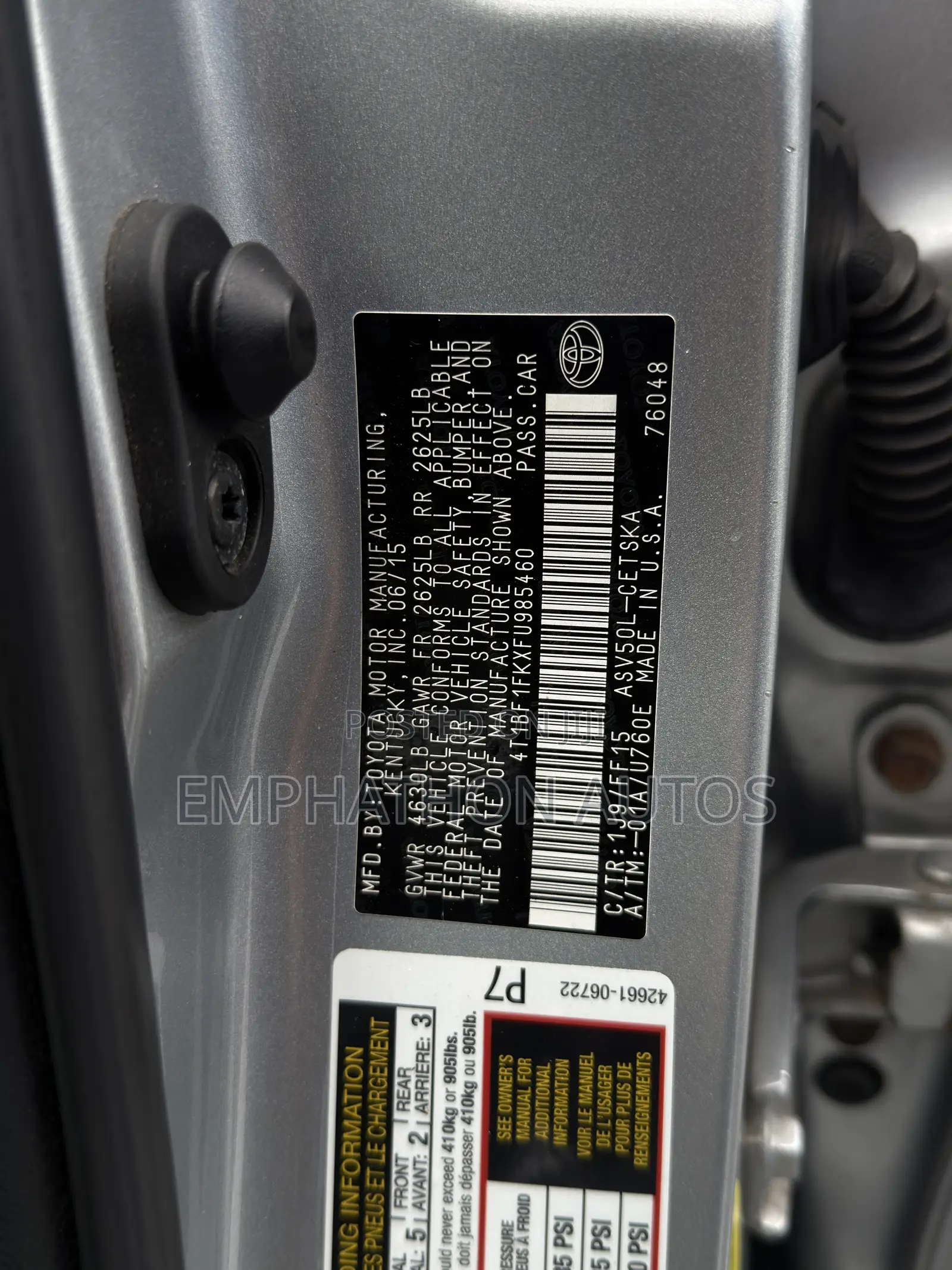Toyota Camry SE 4dr Sedan (2.5L 4cyl 6A) 2015 Silver