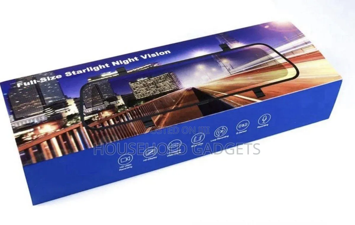 Full-Size Starlight Night Vision Dash Camera (With Front Back Cam.)