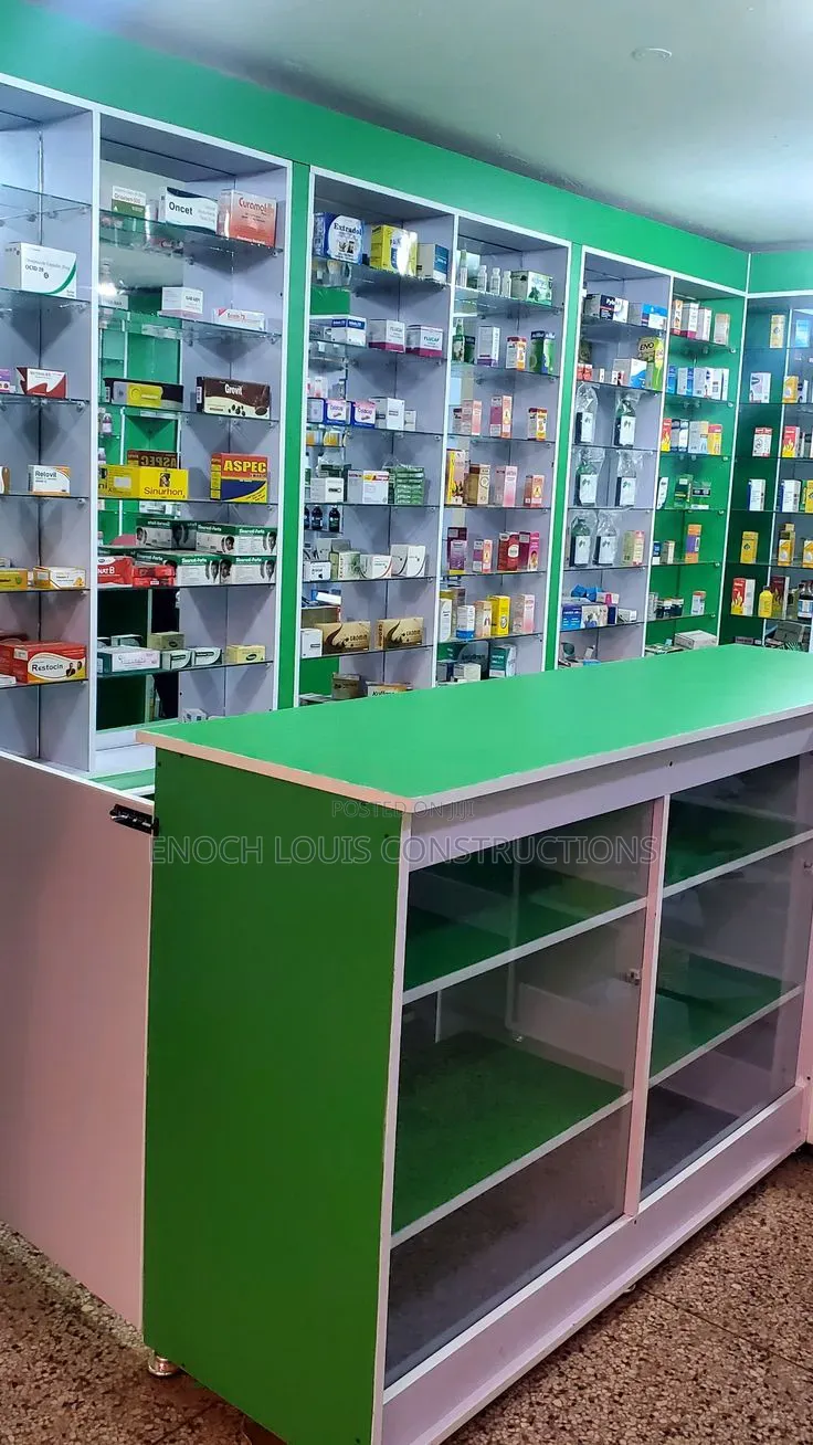 We Construct Wooden and Metal Pharmaceutical Shelves