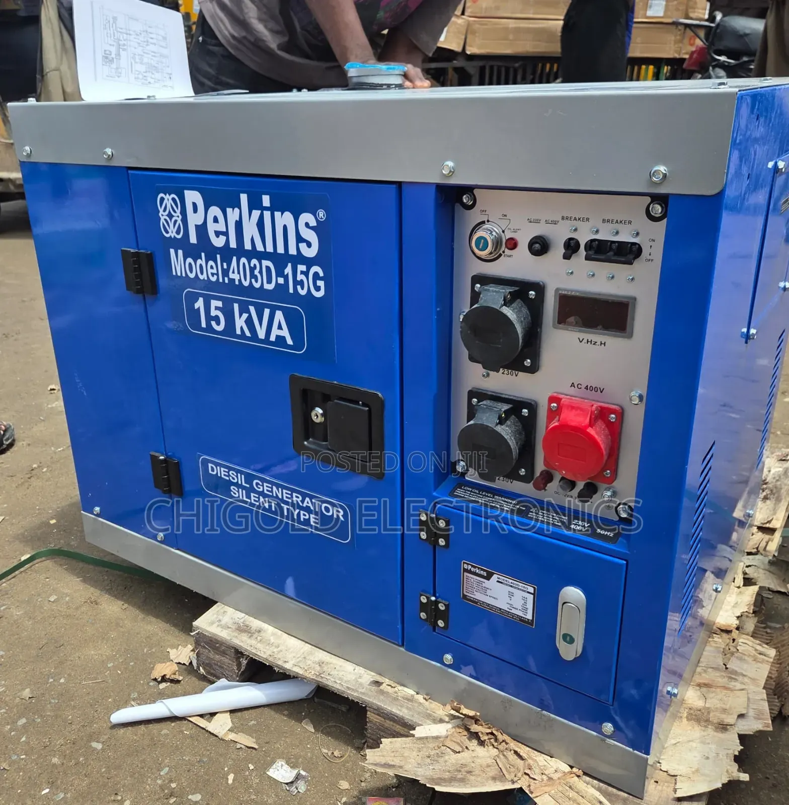 15 kVA Perkins Diesel Generator 3 Phase 100% Copper Coil Model 403d