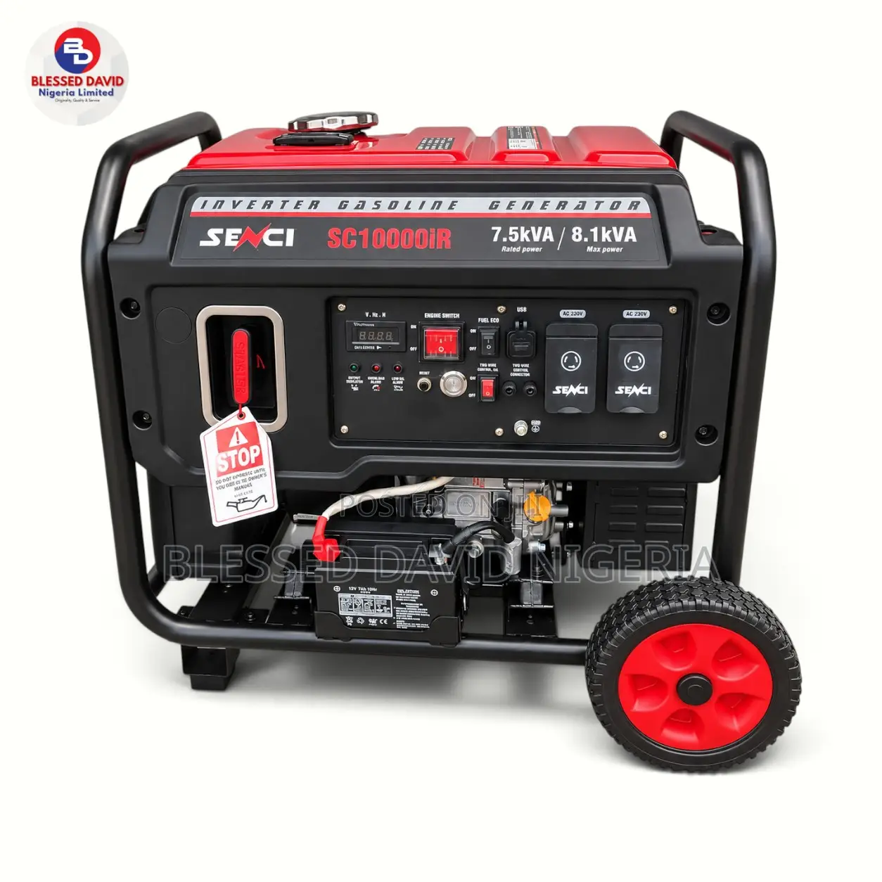 Open Frame Senci SC10000iR 7.5kva / 8.1kva Inverter Petrol Generator