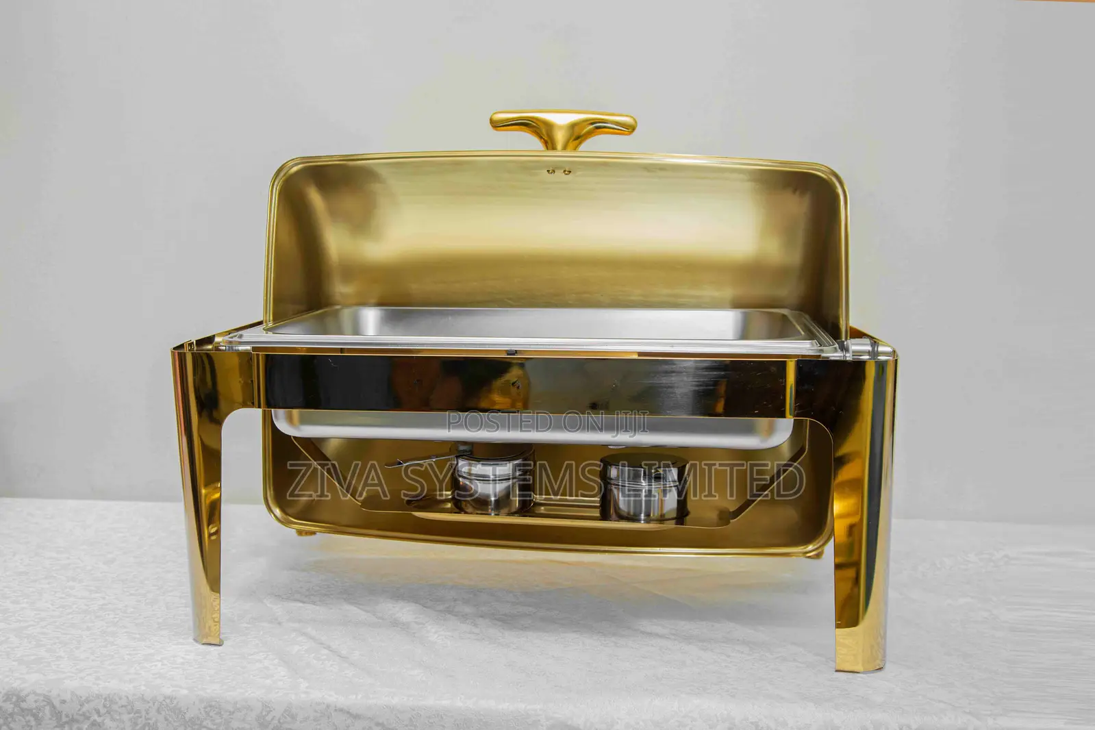 Gold Chafing Dish for Rent in Abuja – Catering Event Food Warmer