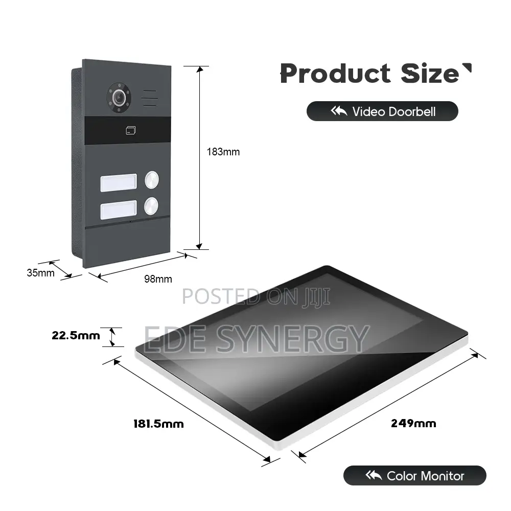 10.1 Inch 1080P Smart Home Video Doorphone Wifi Gate Intercom System