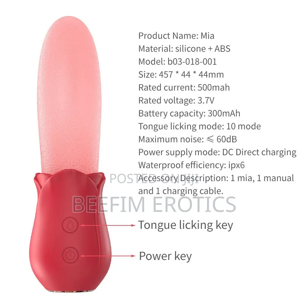 Rechargeable Tongue Licking Vibrator Sex Toy for Women