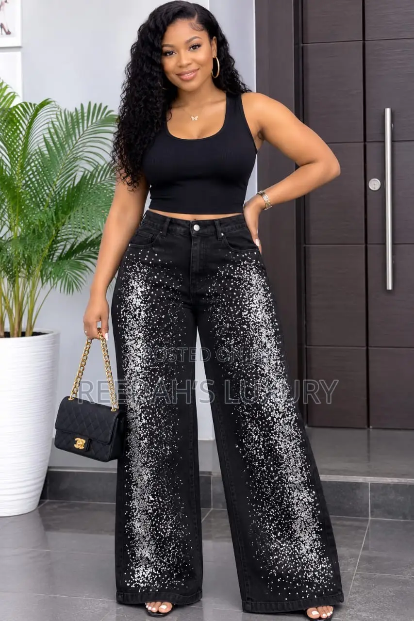 Edgy Distressed Black Jean