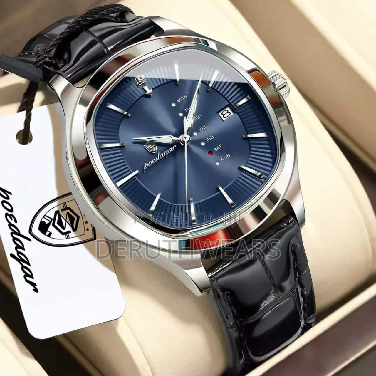 Poedagar Leather High Quality Unisex Watch