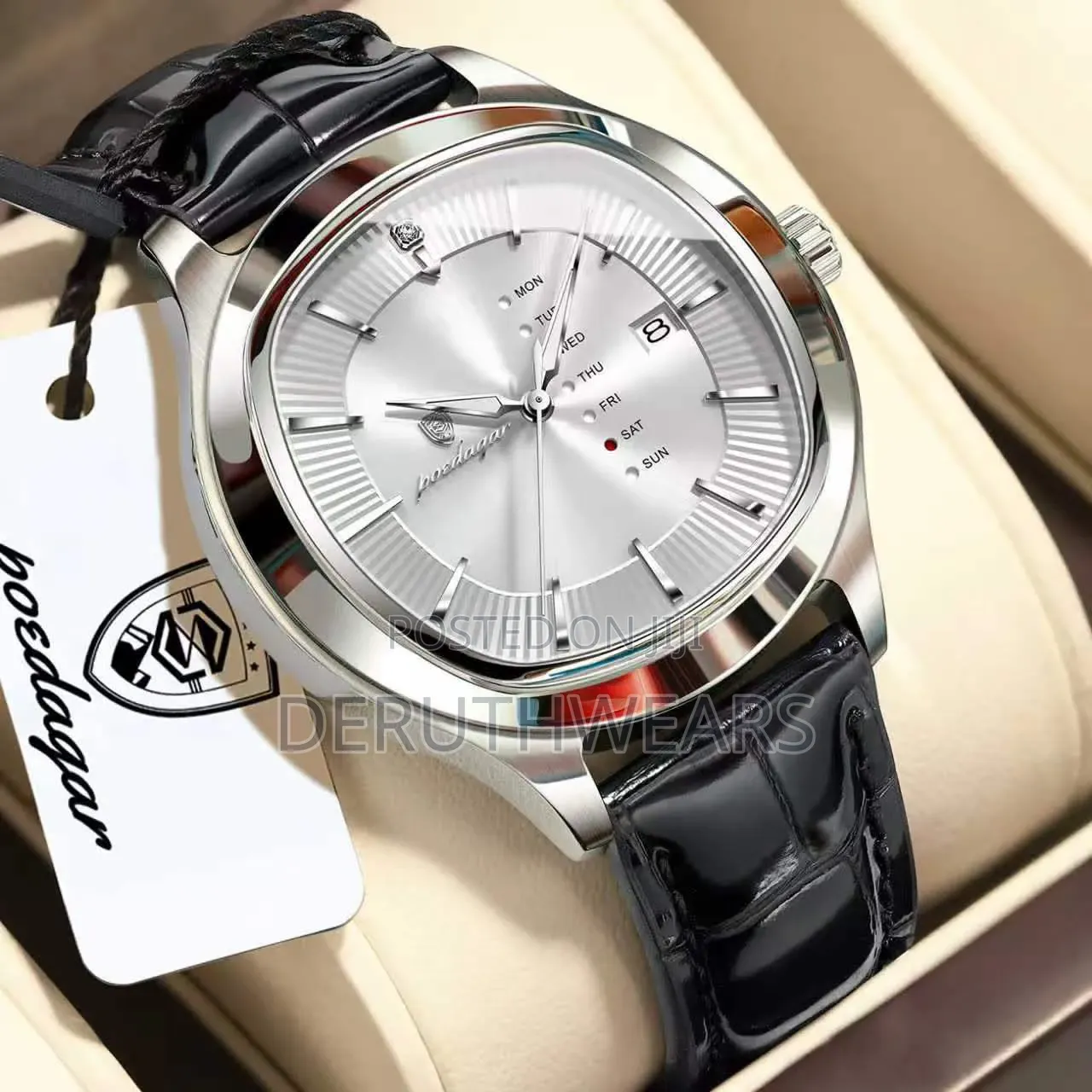 Poedagar Leather High Quality Unisex Watch