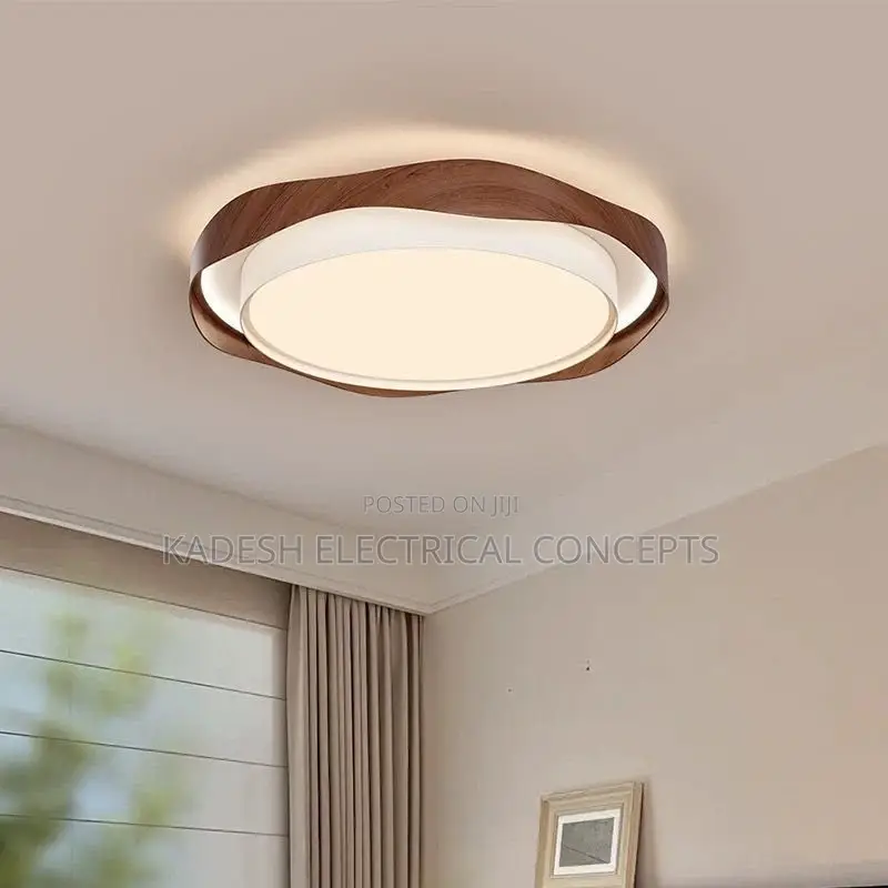 Modern Wood LED Ceiling Light for Bedroom Living Dining Room Study