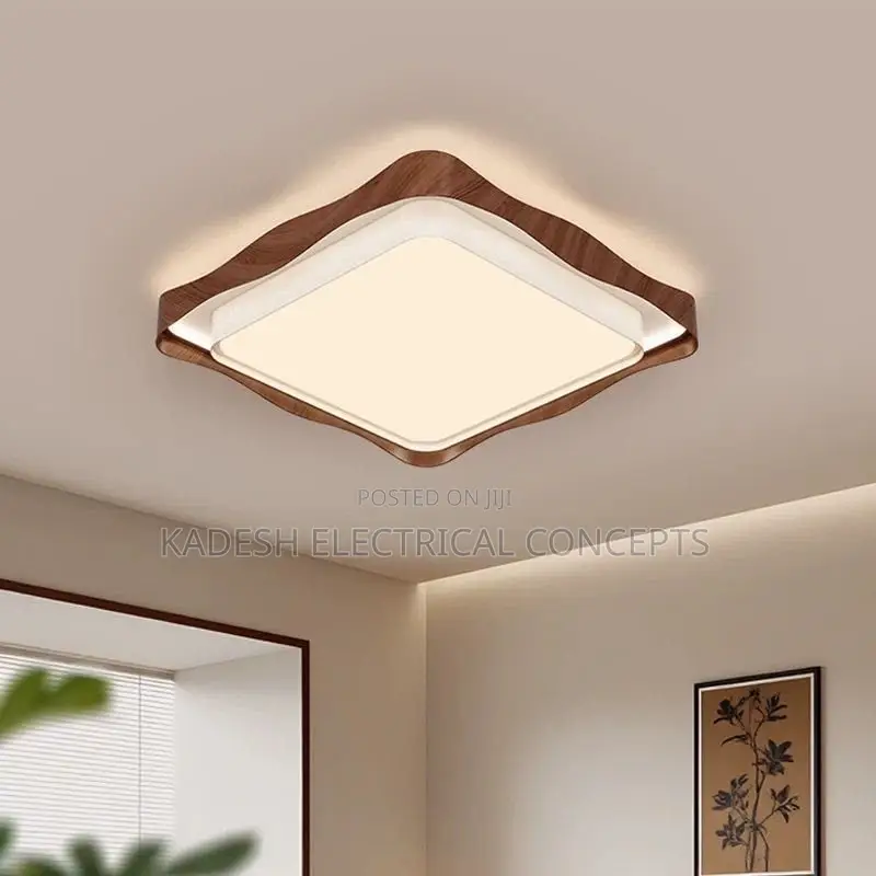 Modern Wood LED Ceiling Light for Bedroom Living Dining Room Study
