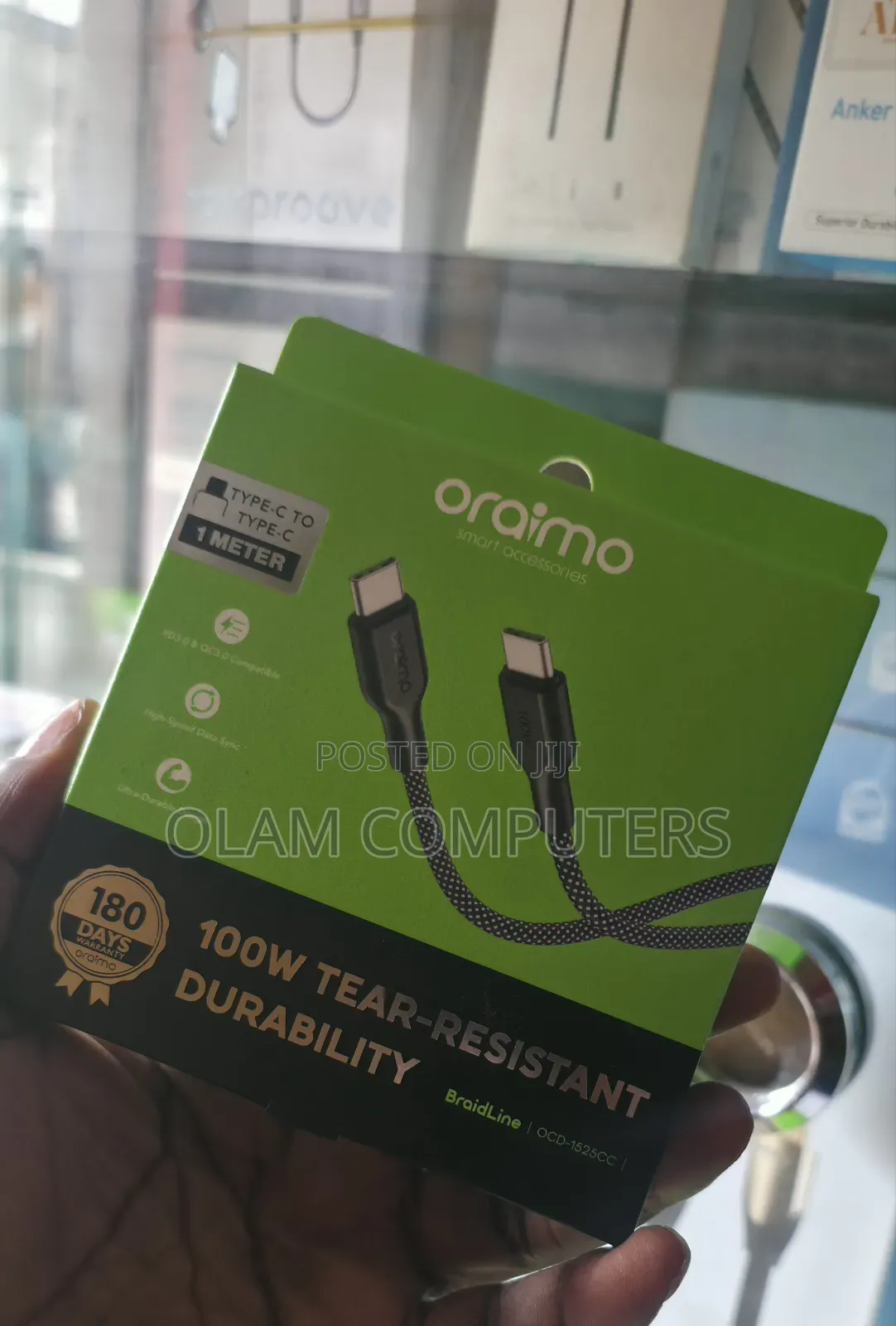 Oraimo 100W Tear-Resistant Durability BraidLine OCD-1525CC