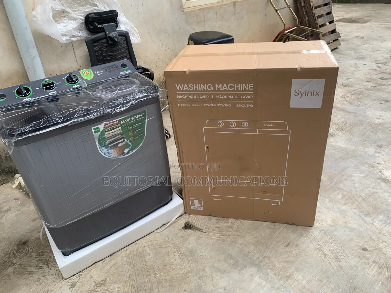 Syinix E8WTMN Twin Tub Laundry Machine With Spin
