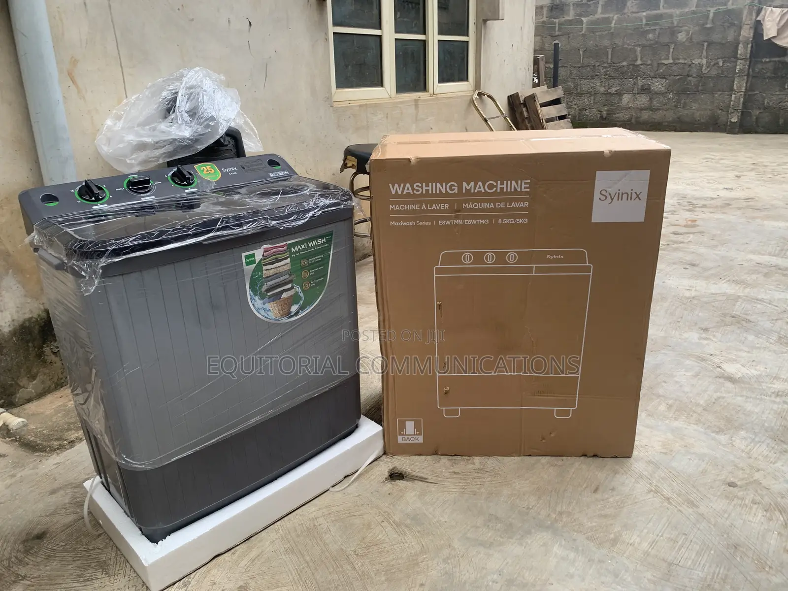 Syinix E8WTMN Twin Tub Laundry Machine With Spin