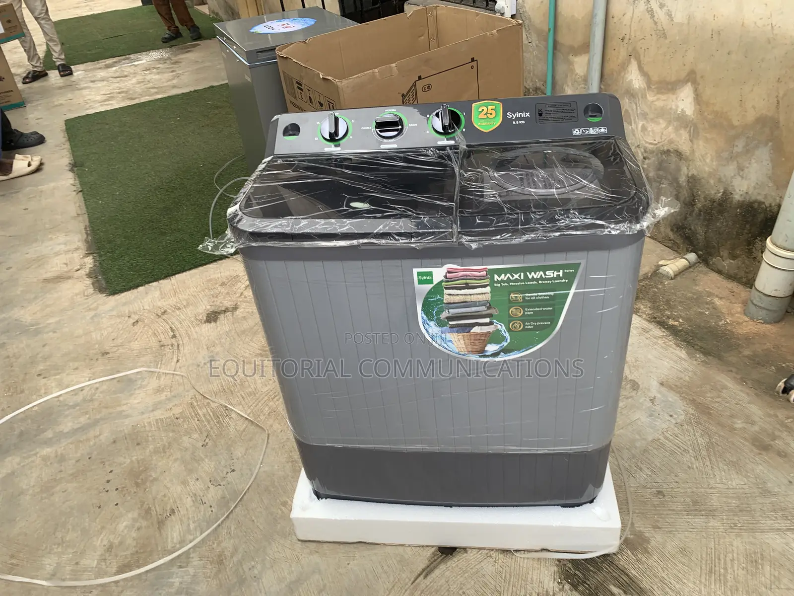 Syinix 8.5KG Twin Tub Washing Machine With Manual Operation