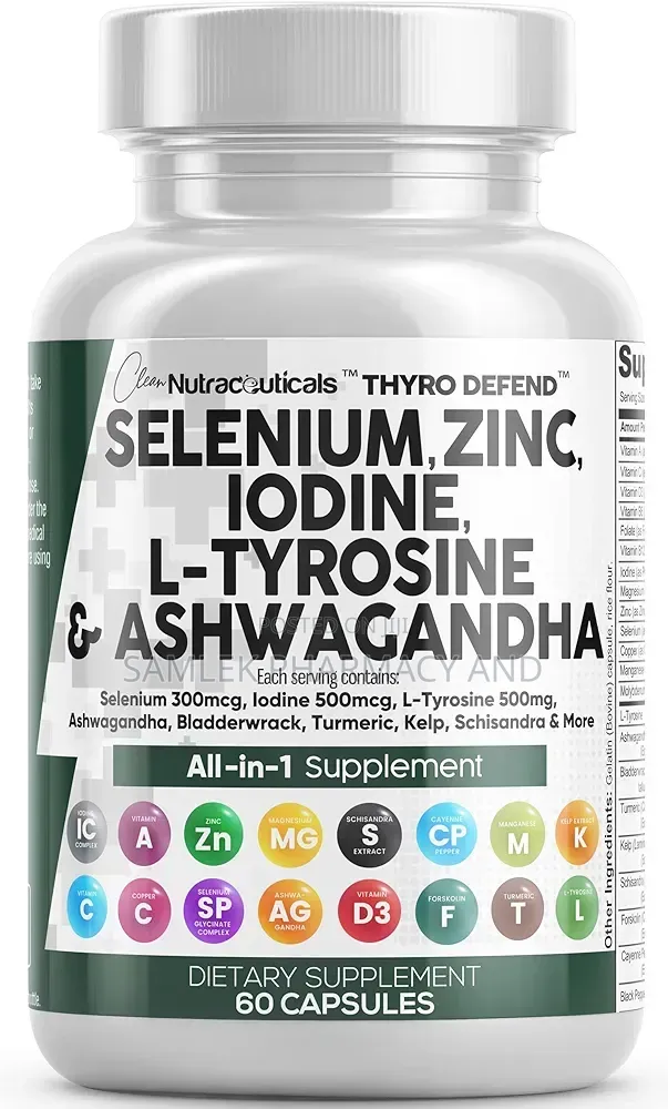 CleanNutra Selenium 300mcg Thyroid Supplement |L Tyrosine Ashwagandha