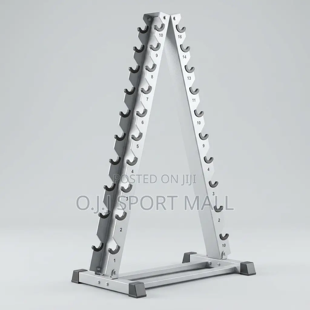 10-Tier Dumbbell Rack – Professional Gym Weight Storage Stand