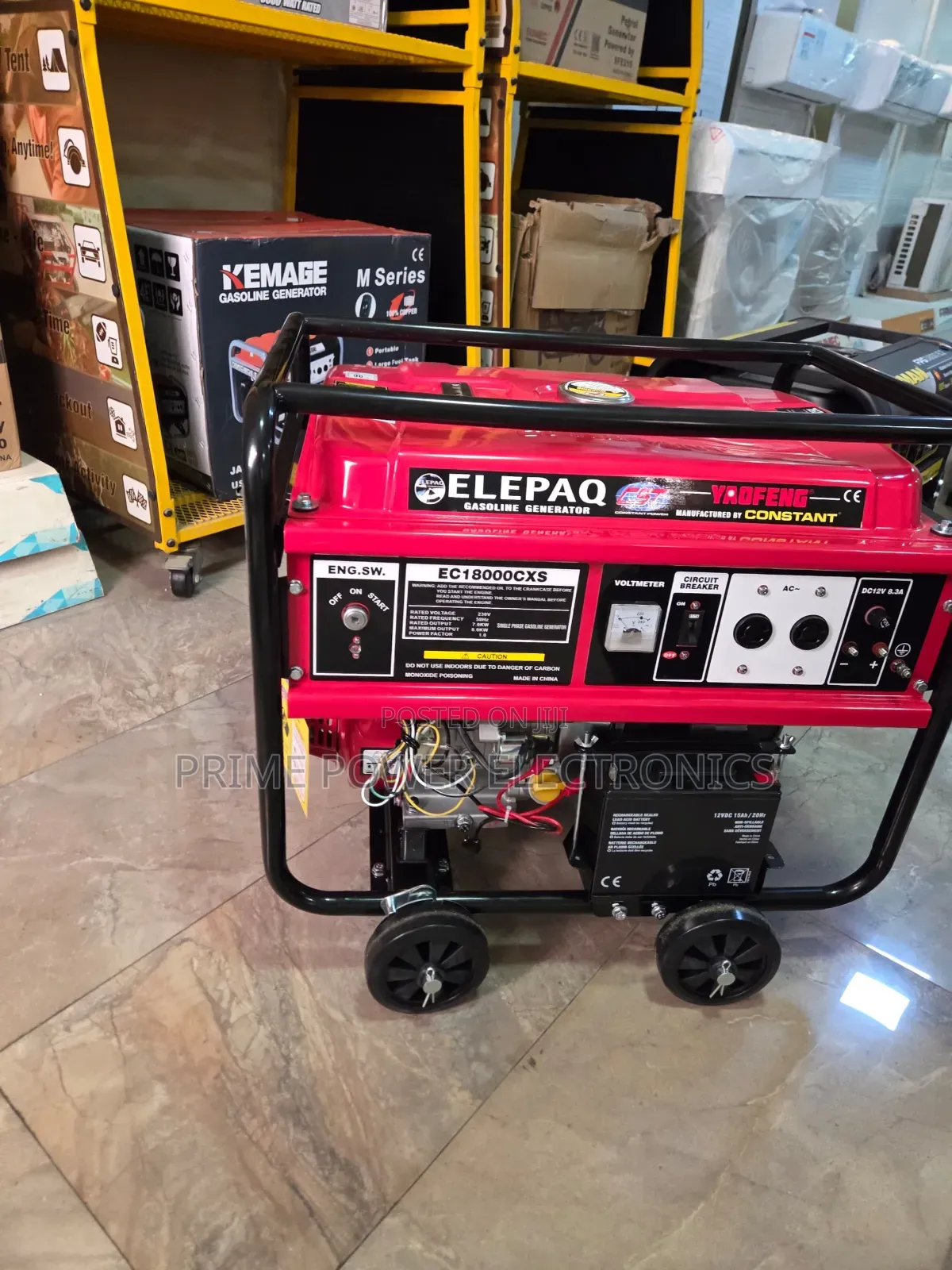 8kVA Elepaq Constant Petrol Generator for Heavy-Duty Use