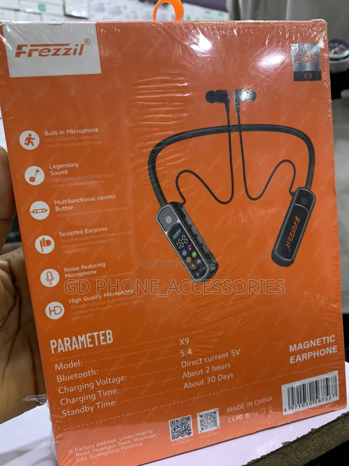 Brand New Frezzil X9 AI Magnetic Wireless Neckband LED Display SD