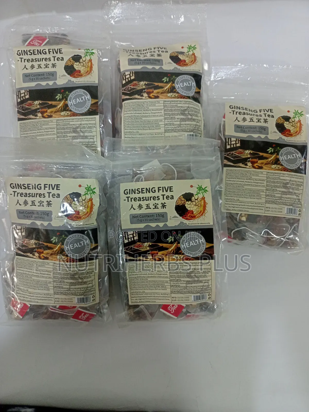 Ginseng Five Treasure Tea(it Controls Nighttime Bathroom Trips)