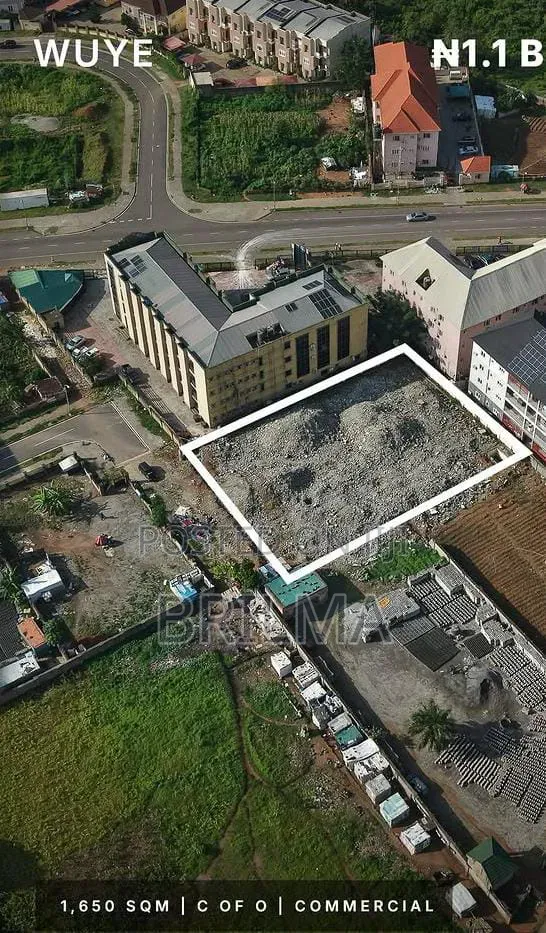 1650 SQM Commercial Land in Wuye for Sale