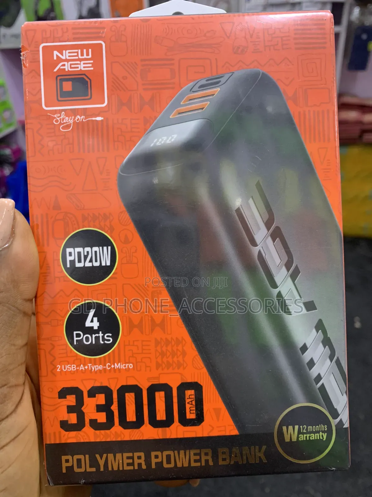 Brand New New Age 33000mAh Polymer Power Bank - PD 20W Fast Charge