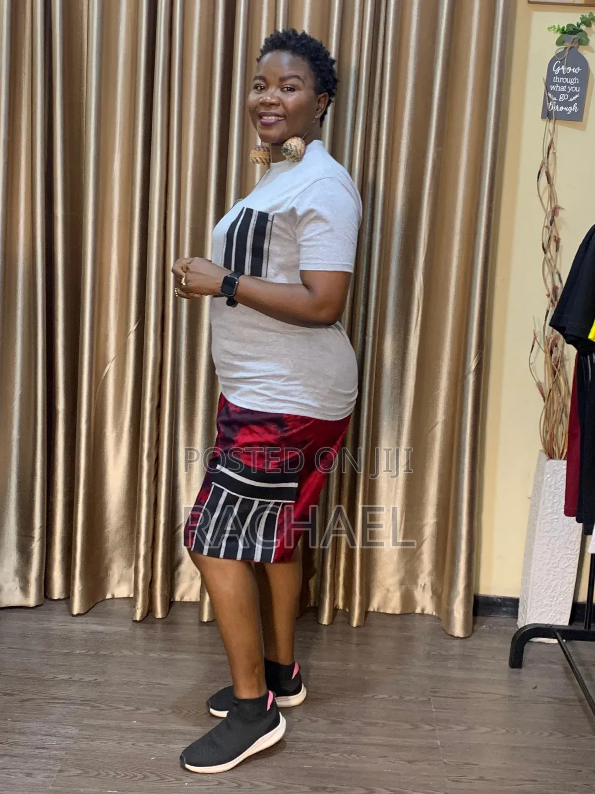 Lush Combo | Adire Cargo Shorts Aso Oke T-Shirt | Ready-to-Wear