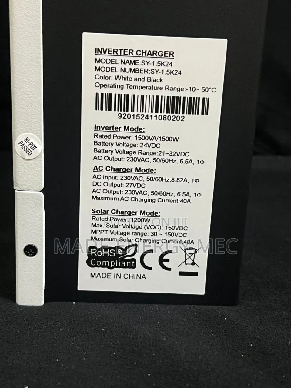 1500W 24V Sunfield Hybrid Inverter Charger