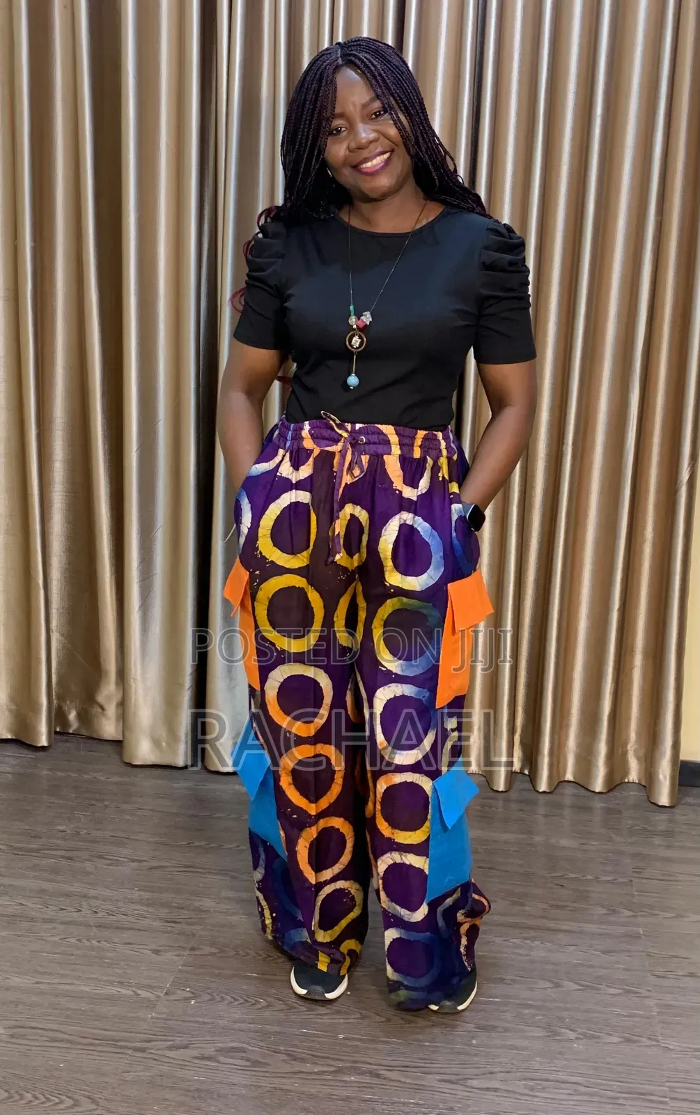 Colorful Adire Cargo Pants | Available in Sizes