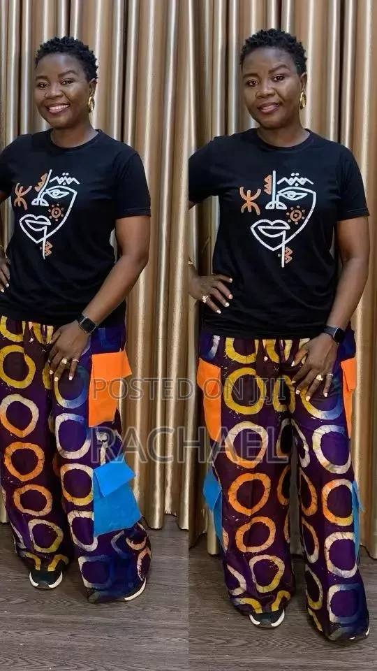 Colorful Adire Cargo Pants | Available in Sizes