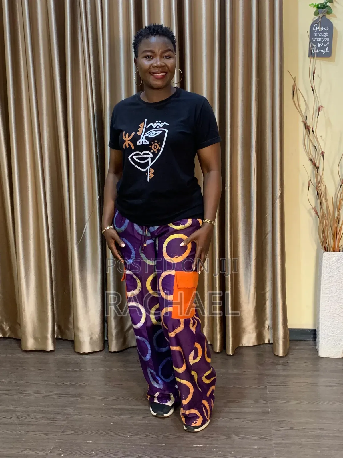 Colorful Adire Cargo Pants | Available in Sizes