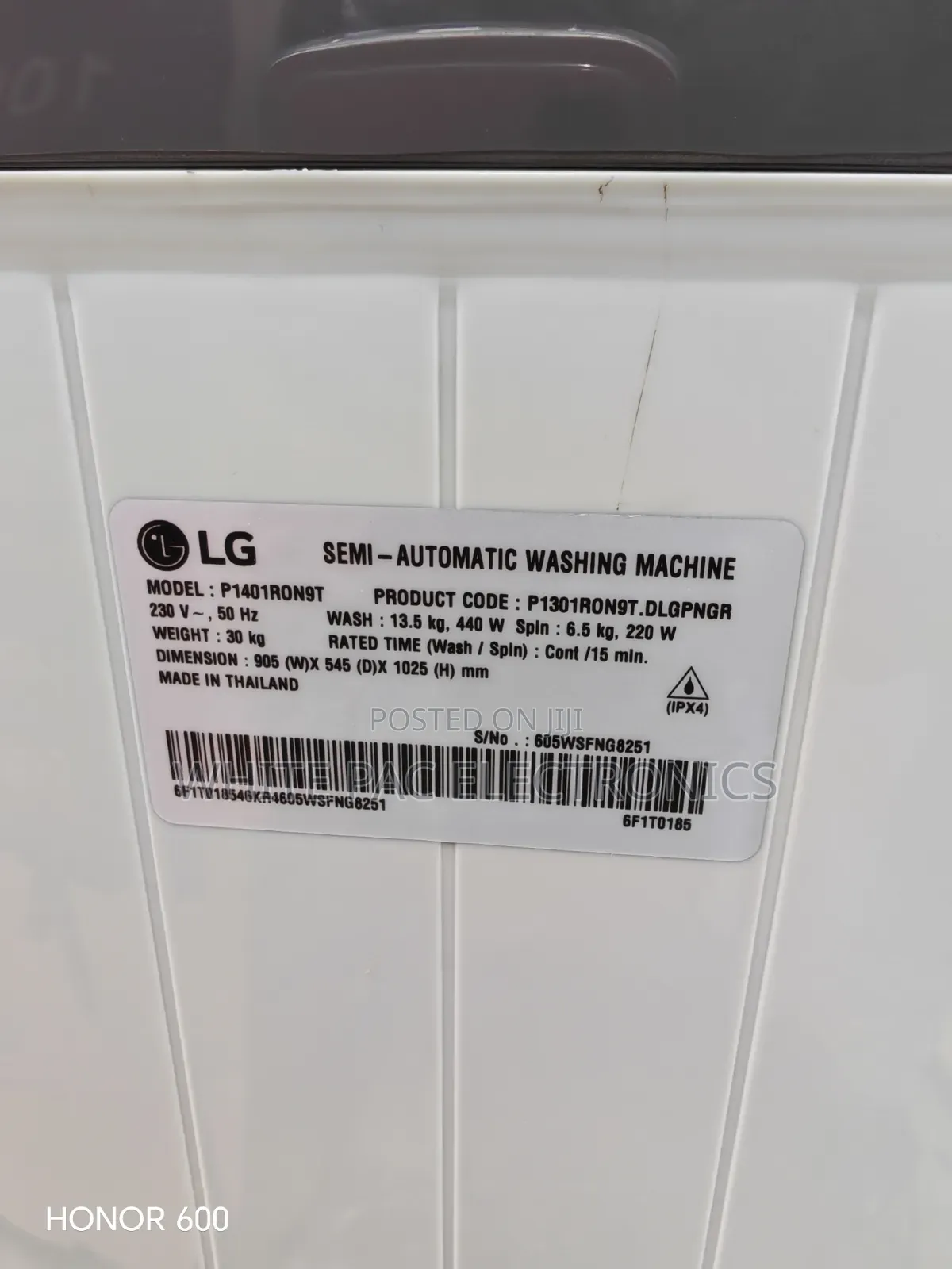 Original } LG 12Kg Semi Automatic ( Manuel ) Washing, "/ Spining >2Yrs