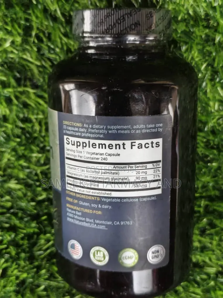 Naturebell Magnesium Glycinate Caps 500mg | 240 Count