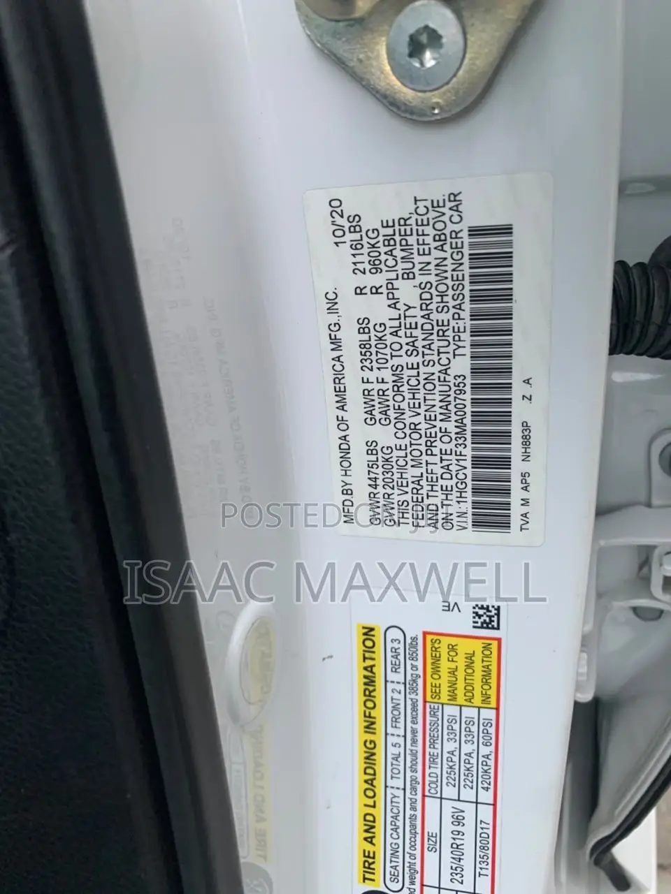 Honda Accord 2021 White