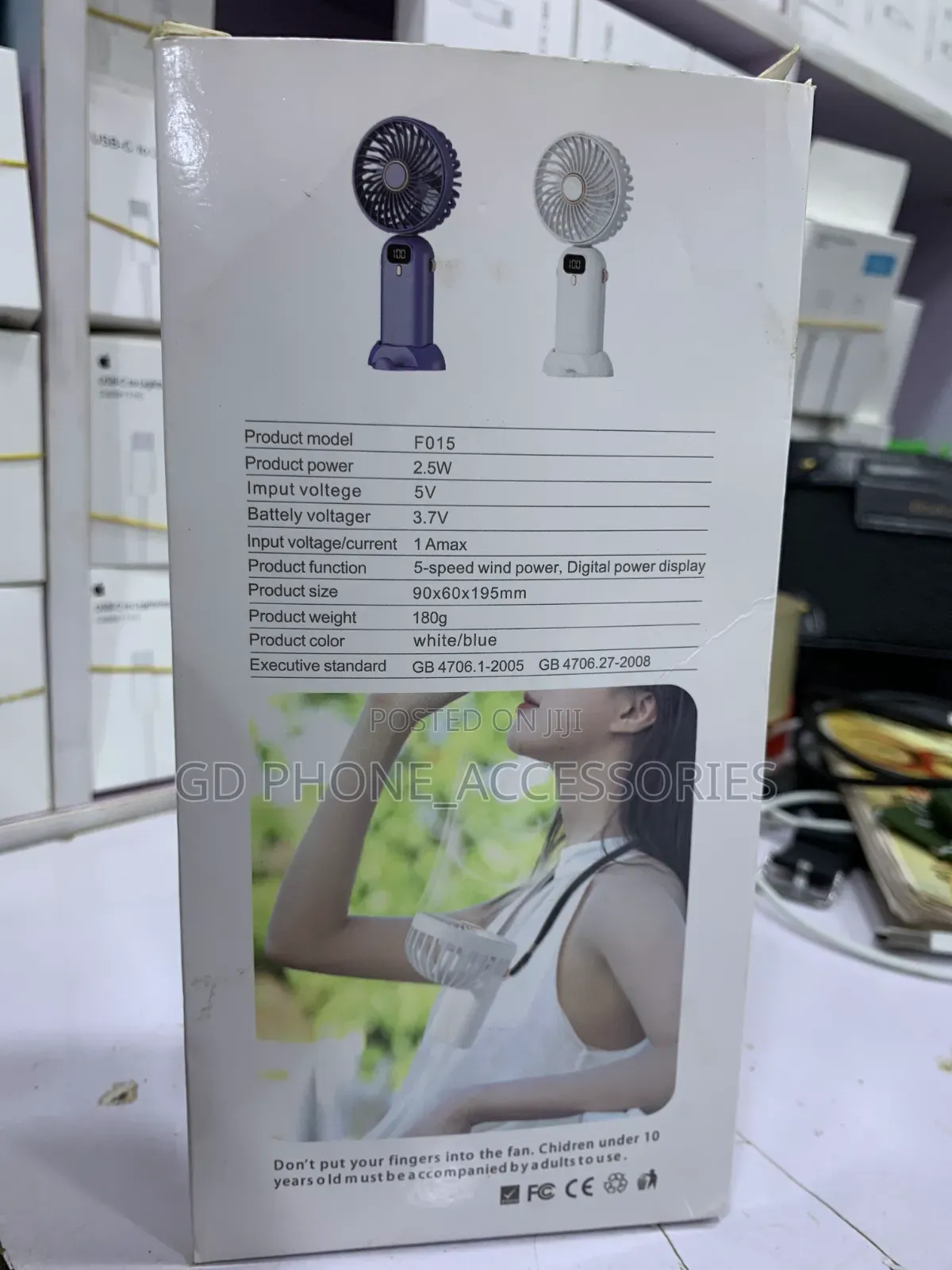 Portable Rechargeable Handheld Mini Fan With LED Digital Display