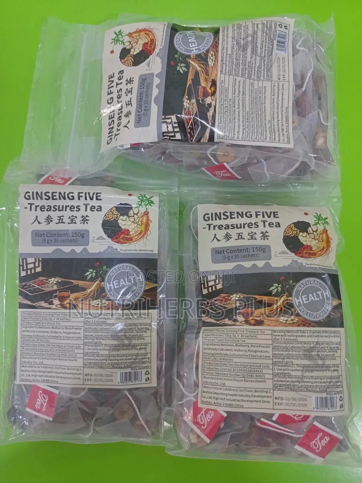 Ginseng Five Treasure Tea(prevention of Fat Buildup in the Liver)