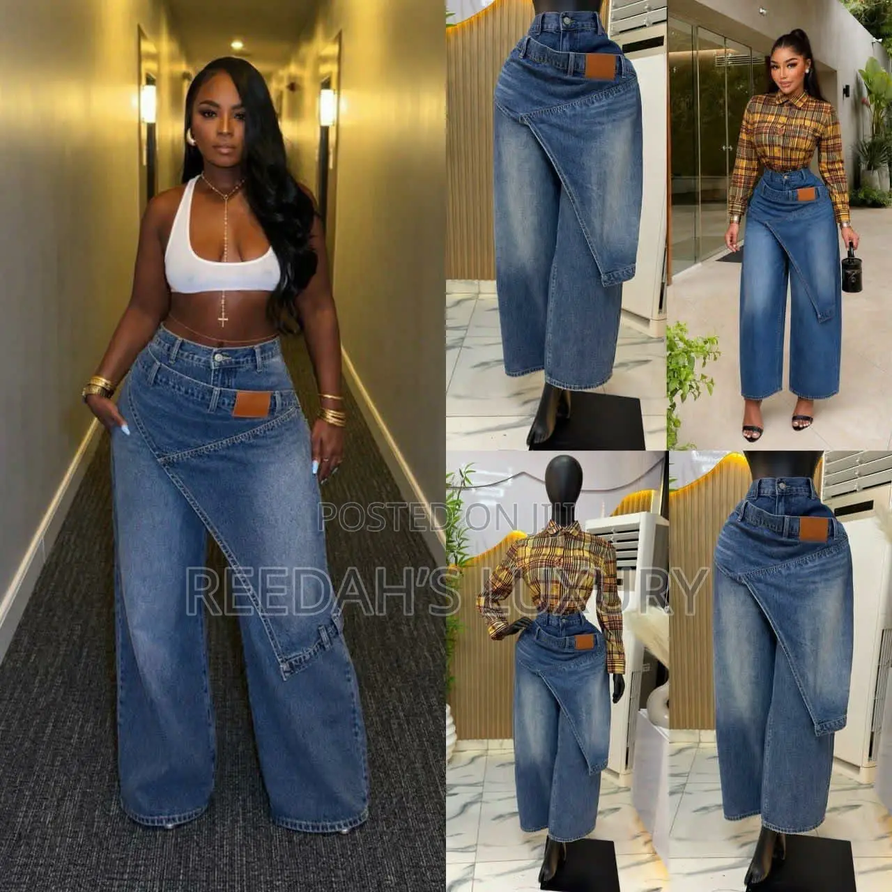 Asymmetric Boyfriend Wrap Jean