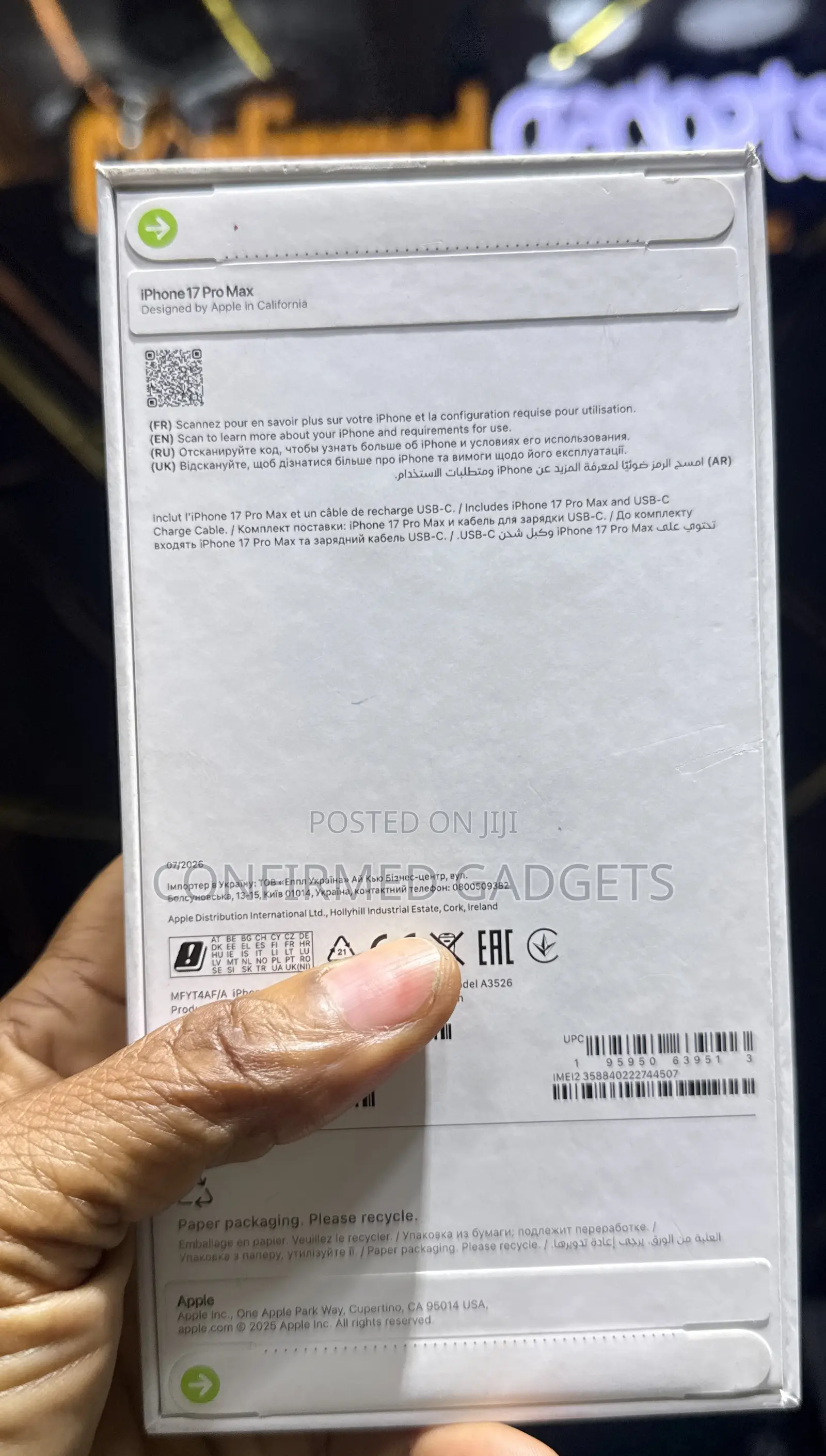 New Apple iPhone 17 Pro Max 512 GB Orange