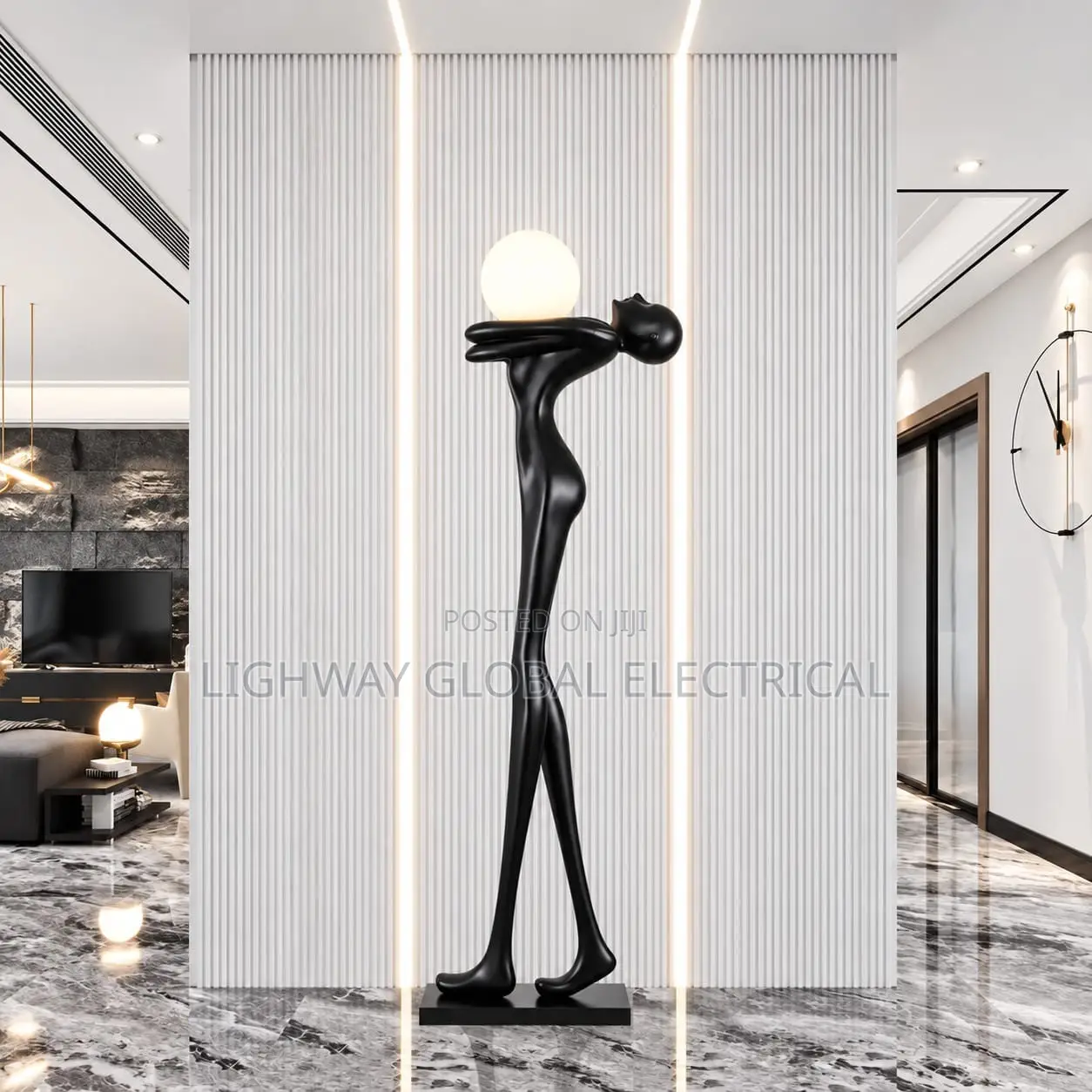 Hotel, Luxury Home Humonoid Sculpture Designer Statue Lamp