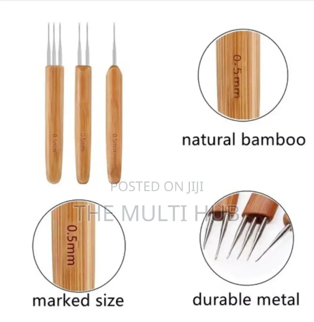 Dreadlock Crochet Hook Wood Crochet Needles Hair Dreadlock Tool