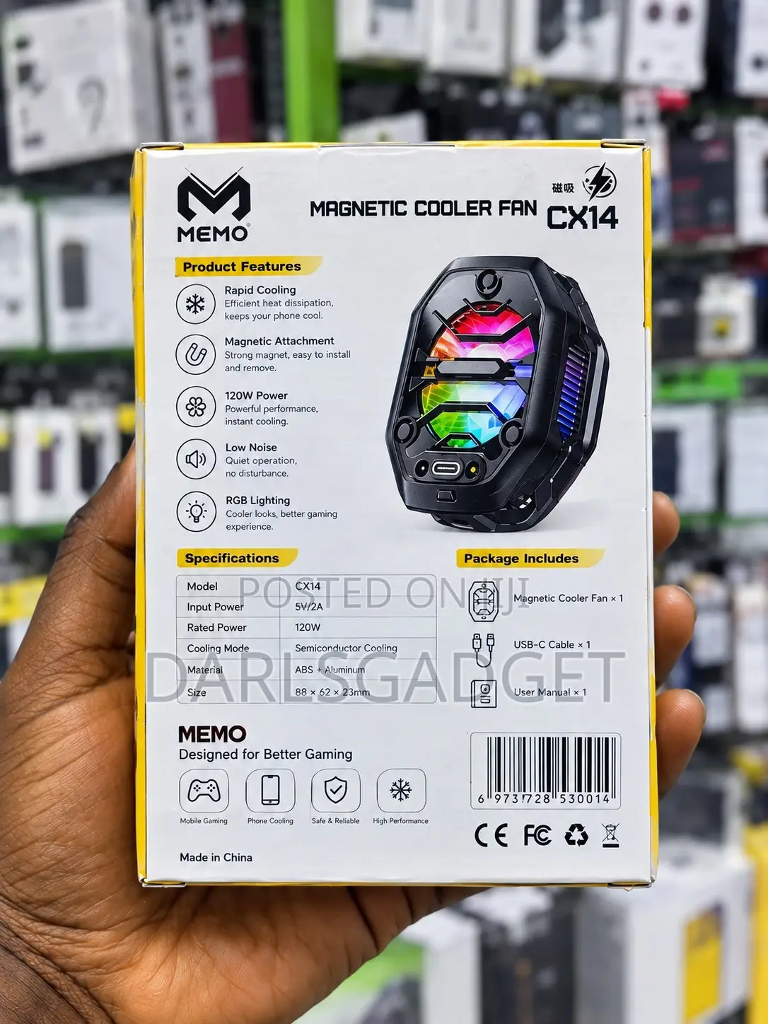 MEMO CX14 Magnetic Phone Cooler Fan Gaming Cooling Radiator Stand