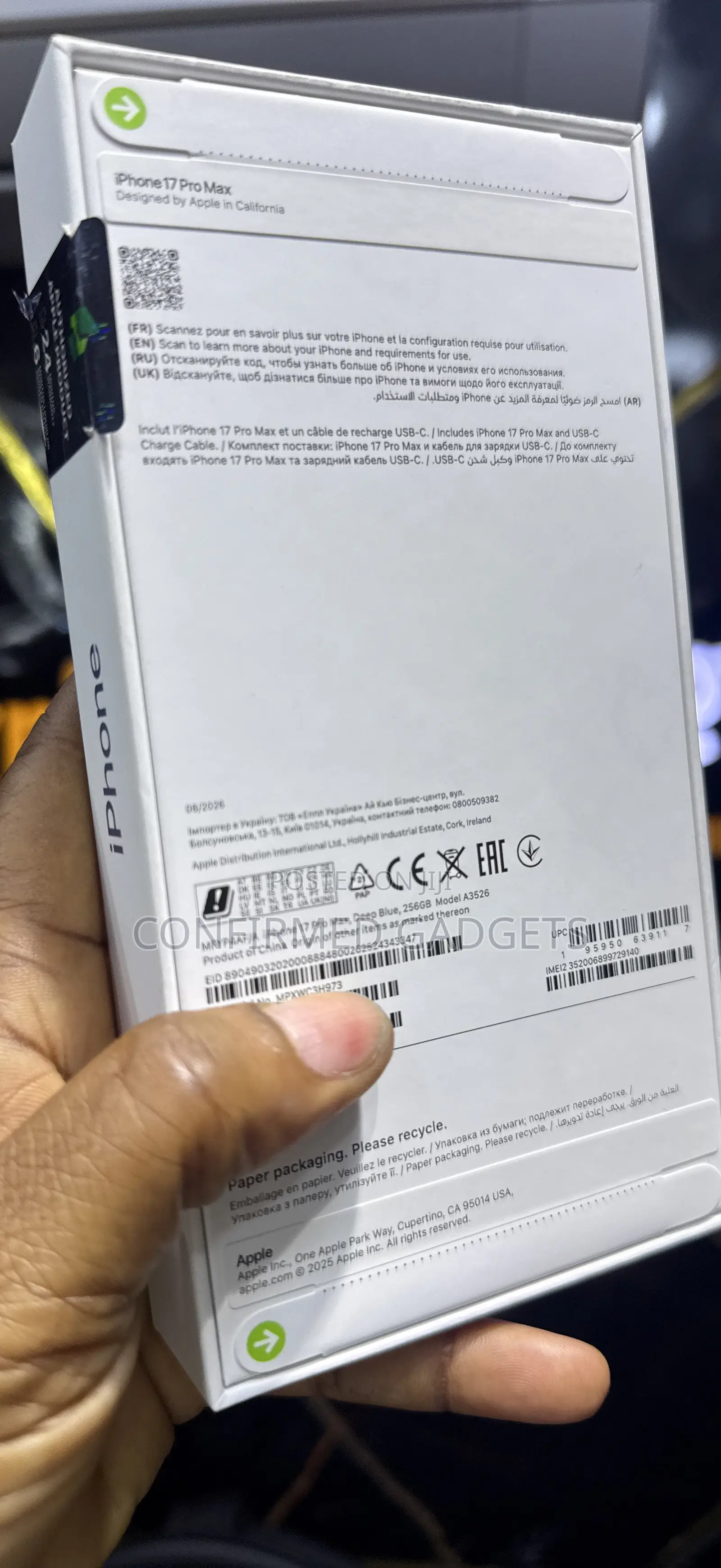 New Apple iPhone 17 Pro Max 256 GB Blue