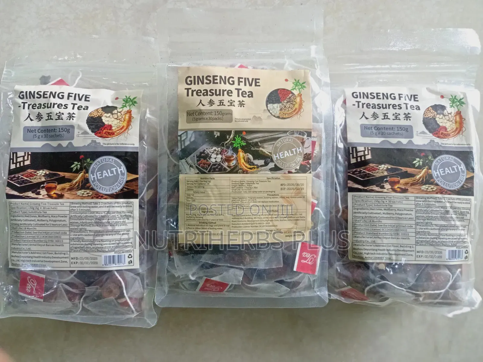 Ginseng Five Treasure Tea(it Has Antioxidants Protection)